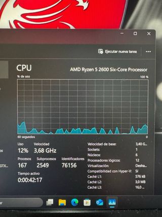 Ordenador Gaming MSI GTX 1060 6GB