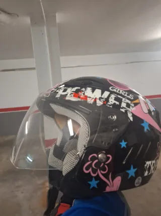 Casco Moto Niña Diseño Divertido