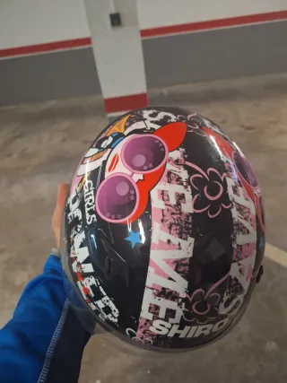 Casco Moto Niña Diseño Divertido