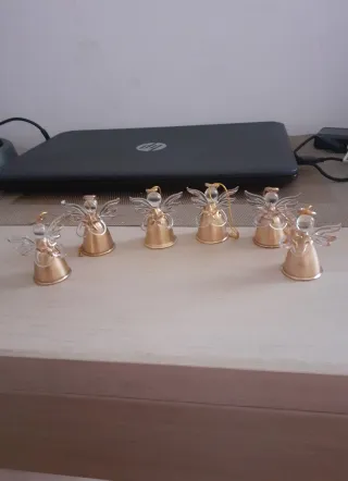 Decorazioni Natalizie Angelo Vetro Oro