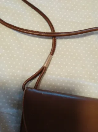 Pertegaz Cartera Piel Vintage Marrón Roja