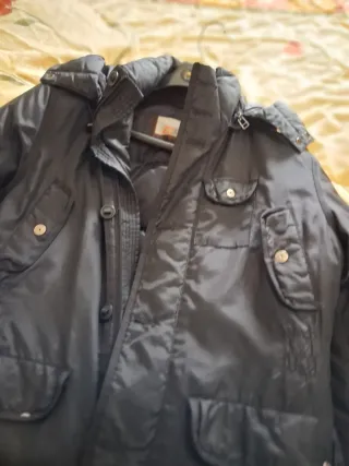 Parka caballero negra abrigada