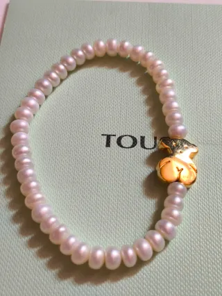 Pulsera Tous Oso Perlas oro