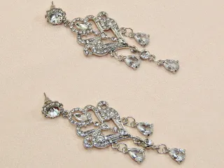 Pendientes Chandelier Plata Brillantes