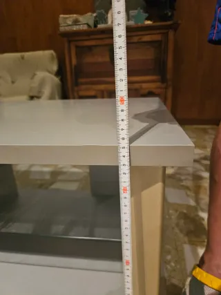 Mesa de salón moderna cristal y madera