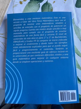 Libro Matematicas 1 Bachillerato y 2 Bachillerato.