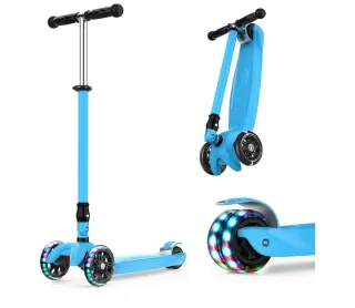 Patinete Infantil 3 Ruedas Plegable Azul