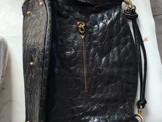 Bolso Piel Negro Grande