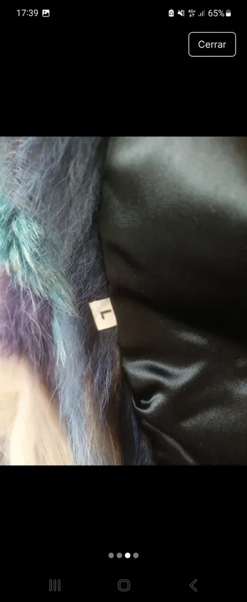 Chaleco de pelo de zorro multicolor