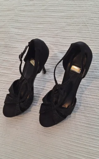 Zapatos de fiesta/noche negros con pedrería