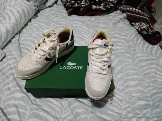 Zapatillas Hombre Lacoste Gris y Blanco