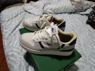 Zapatillas Hombre Lacoste Gris y Blanco