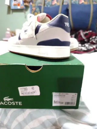 Zapatillas Hombre Lacoste Gris y Blanco