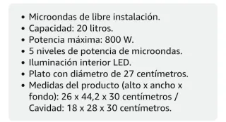 Microondas Balay Blanco