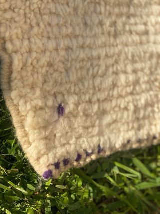 Tappeto Marocchimo in Lana Artigianale Beige Multicolore