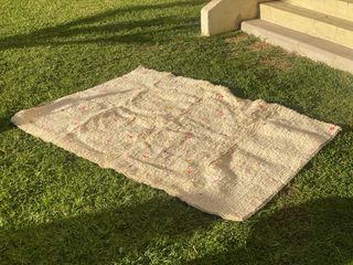 Tappeto Marocchimo in Lana Artigianale Beige Multicolore