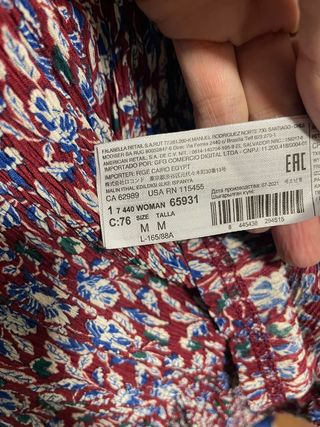 Vestido Mango Talla M Estampado Floral