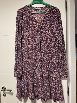 Vestido Mango Talla M Estampado Floral