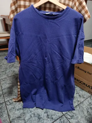 Vestido camiseta azul talla única