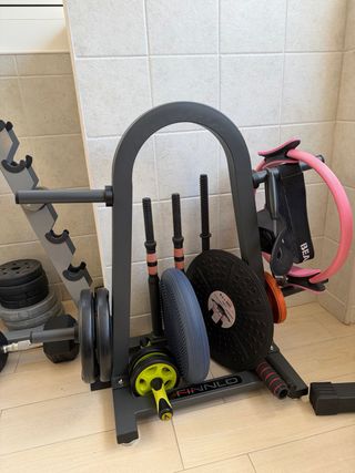 Supporto per accessori da palestra e bande elastiche, 2 supporti