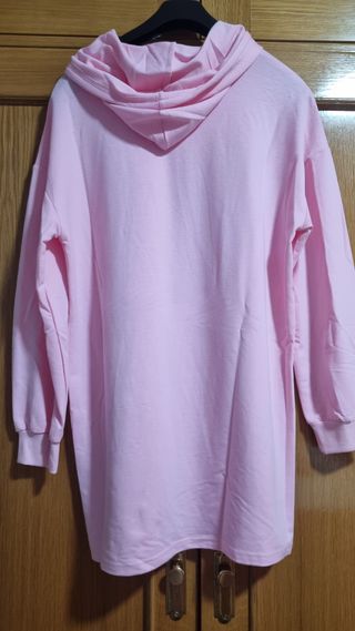 Sudadera vestido rosa