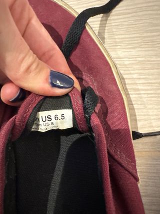 Zapatillas Vans Talla 38 Burdeos