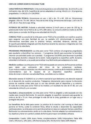 Cinta de Correr Domyos T520B