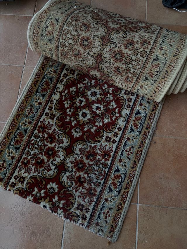 Tappeto 5Mx70cm Beige e Rosso