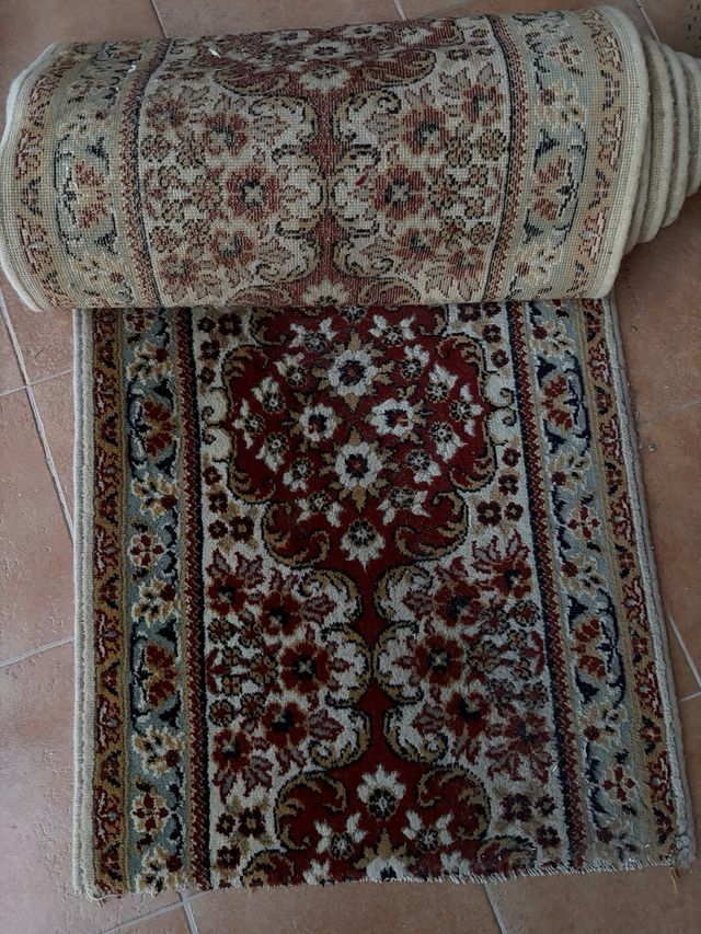 Tappeto 5Mx70cm Beige e Rosso