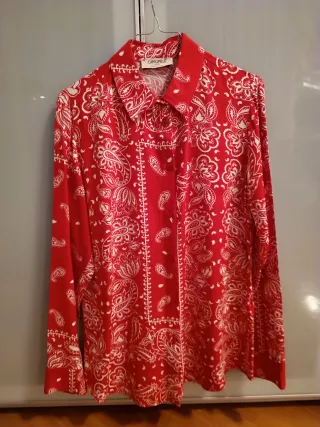 Camicia donna Camomilla tg.S rossa e bianca