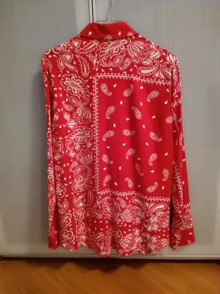 Camicia donna Camomilla tg.S rossa e bianca