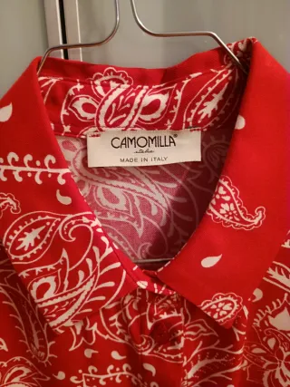 Camicia donna Camomilla tg.S rossa e bianca