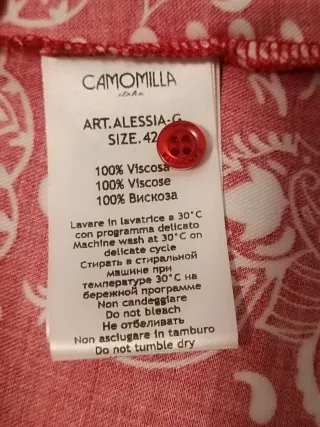 Camicia donna Camomilla tg.S rossa e bianca