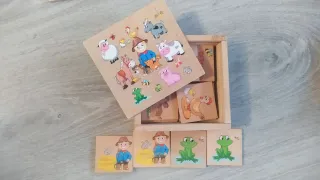 Lote de 4 juegos de madera educativos