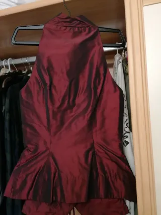 Vivienne Westwood Red Label Top Seda Burdeos