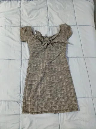 Vestido corto cuadros talla S con un solo uso