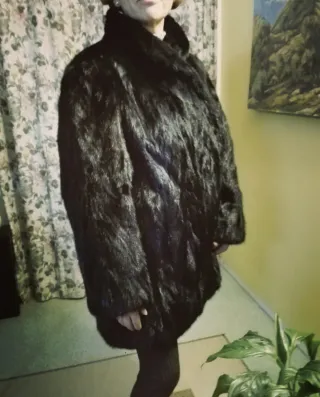 Chaquetón visón 'sintético' negro