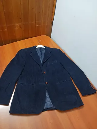 Americana Barreds azul hombre 100%algodón