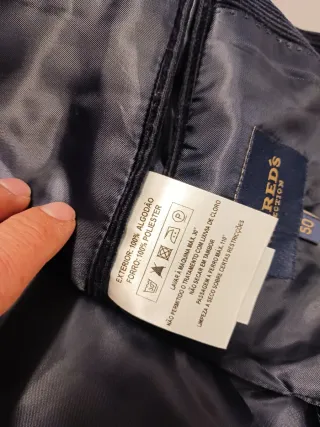 Americana Barreds azul hombre 100%algodón