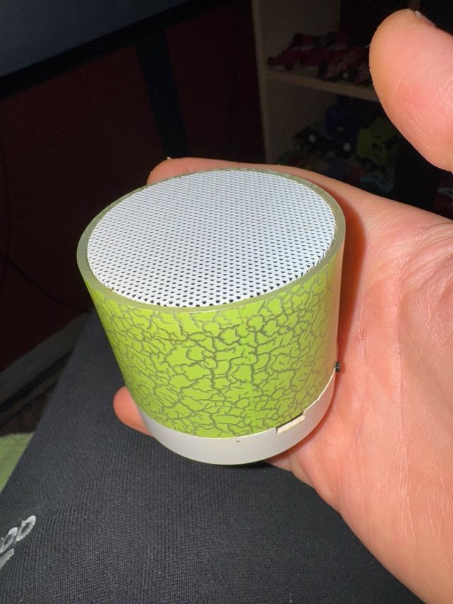 Altavoz Portátil Verde y Blanco