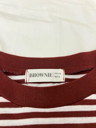 camiseta granate brownie rayas