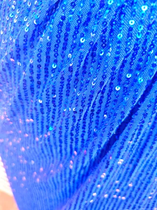 Vestido largo azul brillante talla 46 Nuevo