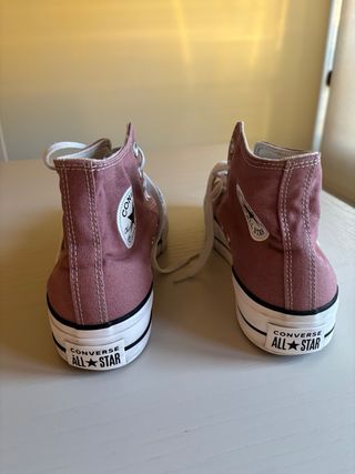 Botas Converse plataforma rosas