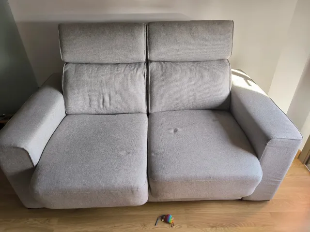 Sofá Cama 1.50 Tela Gris Colchon nuevo