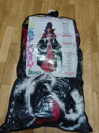 Disfraz Reina Medieval Negro y Rojo