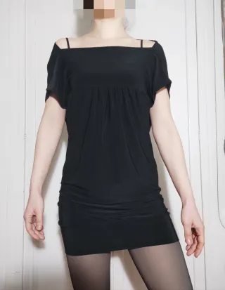 Vestido mini cuello barco / Convertible a camiseta