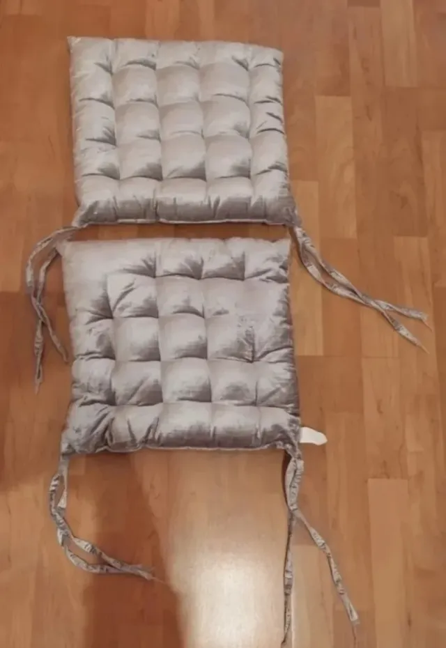 Cojines de terciopelo plateados(2 unidades)40x40cm