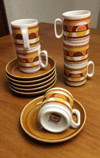 Tazzine caffè Tognana vintage anni 70 (6 pezzi)