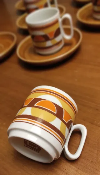 Tazzine caffè Tognana vintage anni 70 (6 pezzi)