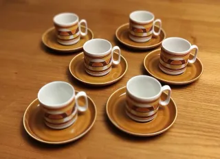 Tazzine caffè Tognana vintage anni 70 (6 pezzi)